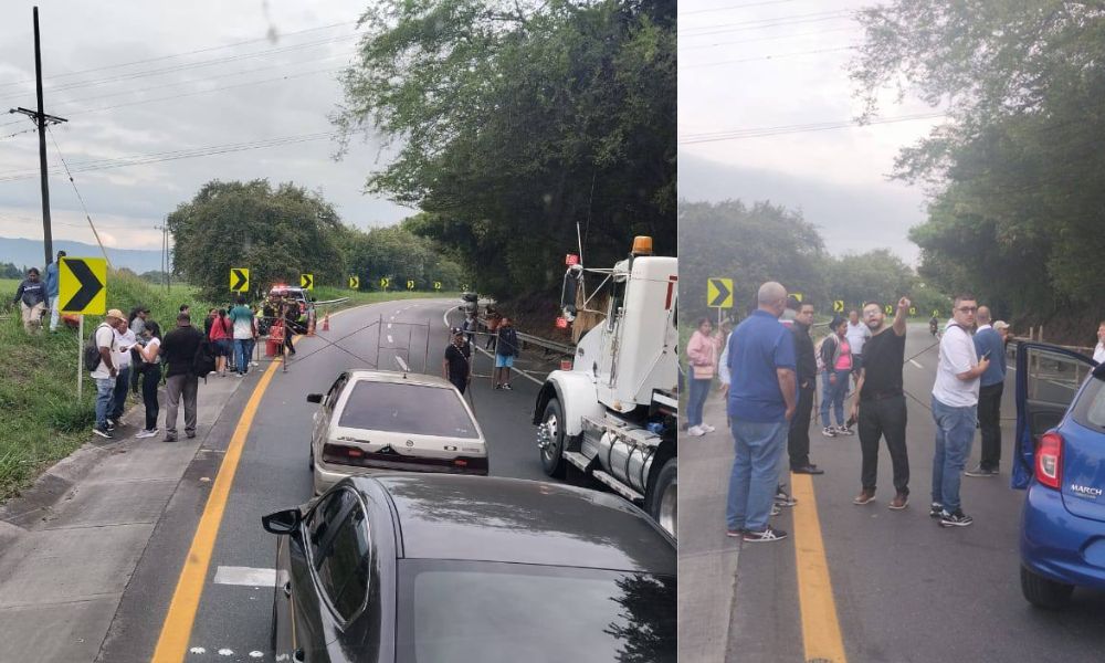 Cierre de vía entre Tuluá y Andalucía por manifestación comunitaria