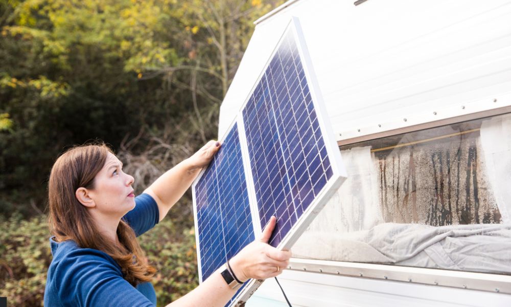 instalar paneles solares en el camión