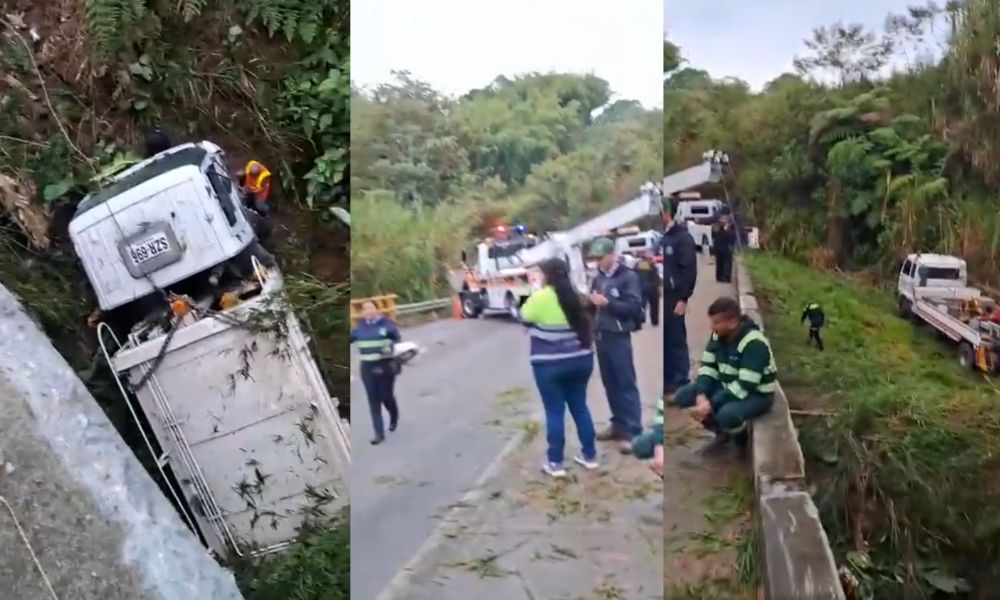por el puente del río Espejo entre la Tebaida y Pueblo Tapa, por la extracción del vehículo accidentado en la hora de la mañana.. ayer 25 de diciembre..